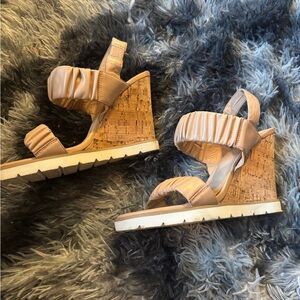 Stylish Tan Wedge Sandals